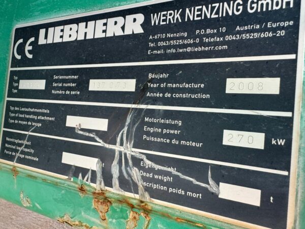 LIEBHERR LR1130 2008 MODEL - Görsel 6