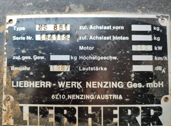 LIEBHERR HS851 1987 MODEL 66 TON - Görsel 3